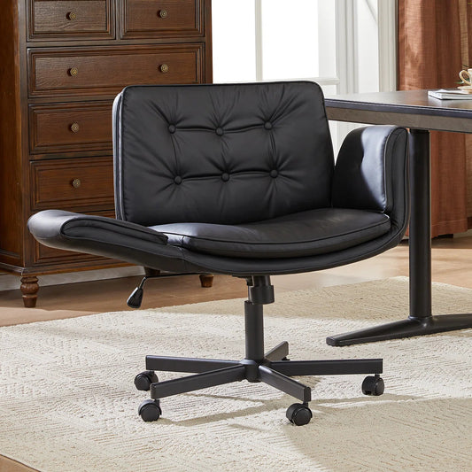 FlowChair™ | Criss Cross Wide Seat Chair with Armrests